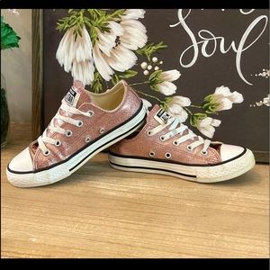 Pink Glitter Girls Converse Shoes